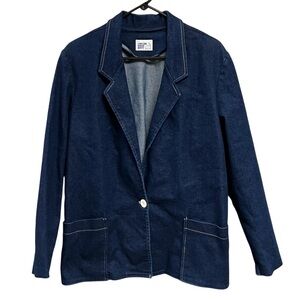 Vintage Cape Cod Match Mates Denim Blazer Size 16